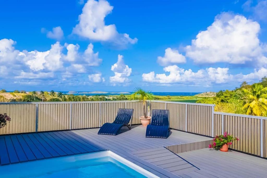 Magnifique Villa Piscine, Vue Mer, 8 Km Plages Le François المظهر الخارجي الصورة